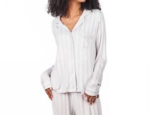 NEW FACEPLANT DREAMS lucy long sleeve shirt in grey stripe